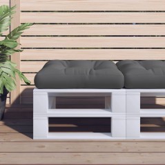 vidaXL Cuscino per Pallet Grigio 50x50x12 cm in Tessuto