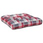 vidaXL Cuscino per Pallet a Quadri Rossi 50x50x12 cm in Tessuto
