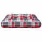 vidaXL Cuscino per Pallet a Quadri Rossi 50x50x12 cm in Tessuto