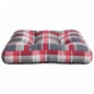 vidaXL Cuscino per Pallet a Quadri Rossi 50x50x12 cm in Tessuto
