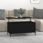 Tavolino da Salotto Nero 90x44,5x45 cm in Legno Multistrato Tavolino da Salotto Nero 90x44,5x45 cm in Legno Multistrato