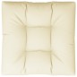 vidaXL Cuscino per Pallet Crema 70x70x12 cm in Tessuto
