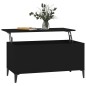 Tavolino da Salotto Nero 90x44,5x45 cm in Legno Multistrato Tavolino da Salotto Nero 90x44,5x45 cm in Legno Multistrato