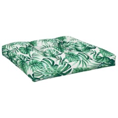 vidaXL Cuscino per Pallet con Motivo a Foglie 80x80x12 cm in Tessuto