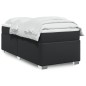 vidaXL Giroletto a Molle con Materasso Nero 100x200 cm in Similpelle