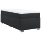 vidaXL Giroletto a Molle con Materasso Nero 100x200 cm in Similpelle