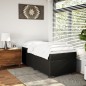 vidaXL Giroletto a Molle con Materasso Nero 100x200 cm in Similpelle
