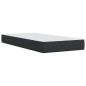 vidaXL Giroletto a Molle con Materasso Nero 100x200 cm in Similpelle