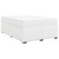 vidaXL Giroletto a Molle con Materasso Bianco 160x200 cm in Similpelle vidaXL Giroletto a Molle con Materasso Bianco 160x200 cm in Similpelle