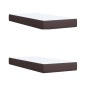 vidaXL Giroletto a Molle con Materasso Marrone Scuro 200x200cm Tessuto vidaXL Giroletto a Molle con Materasso Marrone Scuro 200x200cm Tessuto