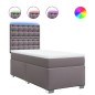 vidaXL Giroletto a Molle con Materasso Grgio 90x200 cm in Similpelle vidaXL Giroletto a Molle con Materasso Grgio 90x200 cm in Similpelle