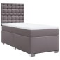 vidaXL Giroletto a Molle con Materasso Grgio 90x200 cm in Similpelle vidaXL Giroletto a Molle con Materasso Grgio 90x200 cm in Similpelle