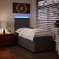 vidaXL Giroletto a Molle con Materasso Grgio 90x200 cm in Similpelle vidaXL Giroletto a Molle con Materasso Grgio 90x200 cm in Similpelle
