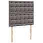 vidaXL Giroletto a Molle con Materasso Grgio 90x200 cm in Similpelle vidaXL Giroletto a Molle con Materasso Grgio 90x200 cm in Similpelle