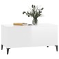 Tavolino Salotto Bianco Lucido 90x44,5x45 cm Legno Multistrato Tavolino Salotto Bianco Lucido 90x44,5x45 cm Legno Multistrato