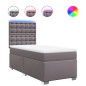 vidaXL Giroletto a Molle con Materasso Grigio 100x200 cm in Similpelle vidaXL Giroletto a Molle con Materasso Grigio 100x200 cm in Similpelle