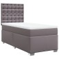 vidaXL Giroletto a Molle con Materasso Grigio 100x200 cm in Similpelle vidaXL Giroletto a Molle con Materasso Grigio 100x200 cm in Similpelle