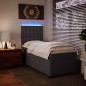 vidaXL Giroletto a Molle con Materasso Grigio 100x200 cm in Similpelle vidaXL Giroletto a Molle con Materasso Grigio 100x200 cm in Similpelle