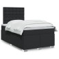 vidaXL Giroletto a Molle con Materasso Nero 120x190 cm in Similpelle