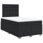 vidaXL Giroletto a Molle con Materasso Nero 120x190 cm in Similpelle