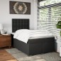 vidaXL Giroletto a Molle con Materasso Nero 120x190 cm in Similpelle