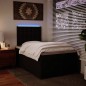 vidaXL Giroletto a Molle con Materasso Nero 120x190 cm in Similpelle