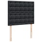 vidaXL Giroletto a Molle con Materasso Nero 120x190 cm in Similpelle