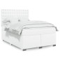 vidaXL Giroletto a Molle con Materasso Bianco 140x200 cm in Similpelle vidaXL Giroletto a Molle con Materasso Bianco 140x200 cm in Similpelle