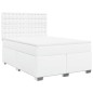 vidaXL Giroletto a Molle con Materasso Bianco 140x200 cm in Similpelle vidaXL Giroletto a Molle con Materasso Bianco 140x200 cm in Similpelle