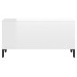 Tavolino Salotto Bianco Lucido 90x44,5x45 cm Legno Multistrato Tavolino Salotto Bianco Lucido 90x44,5x45 cm Legno Multistrato
