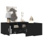 vidaXL Mobile Angolare Nero 200x40x45 cm in Truciolato vidaXL Mobile Angolare Nero 200x40x45 cm in Truciolato