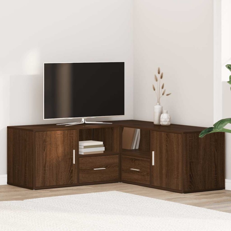 vidaXL Mobile Angolare Rovere Marrone 200x40x45 cm in Truciolato vidaXL Mobile Angolare Rovere Marrone 200x40x45 cm in Truciolato