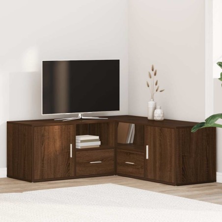 vidaXL Mobile Angolare Rovere Marrone 200x40x45 cm in Truciolato