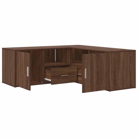 vidaXL Mobile Angolare Rovere Marrone 200x40x45 cm in Truciolato