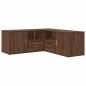 vidaXL Mobile Angolare Rovere Marrone 200x40x45 cm in Truciolato vidaXL Mobile Angolare Rovere Marrone 200x40x45 cm in Truciolato