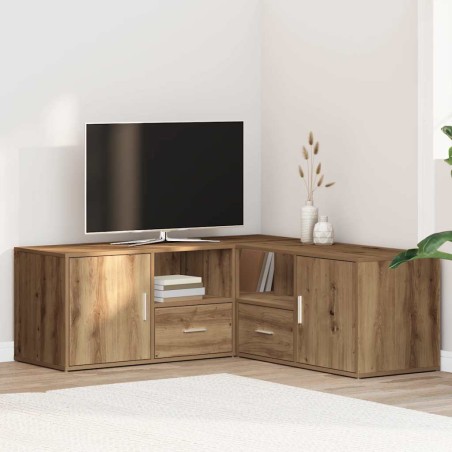 vidaXL Mobile Angolare Rovere Artigianale 200x40x45 cm in Truciolato