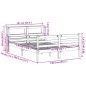 vidaXL Giroletto con Testiera Bianco 135x190 cm Legno Massello di Pino vidaXL Giroletto con Testiera Bianco 135x190 cm Legno Massello di Pino