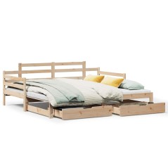 vidaXL Divano Letto Estraibile con Cassetti senza Materasso 90x190 cm