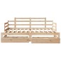 vidaXL Divano Letto Estraibile con Cassetti senza Materasso 90x190 cm vidaXL Divano Letto Estraibile con Cassetti senza Materasso 90x190 cm