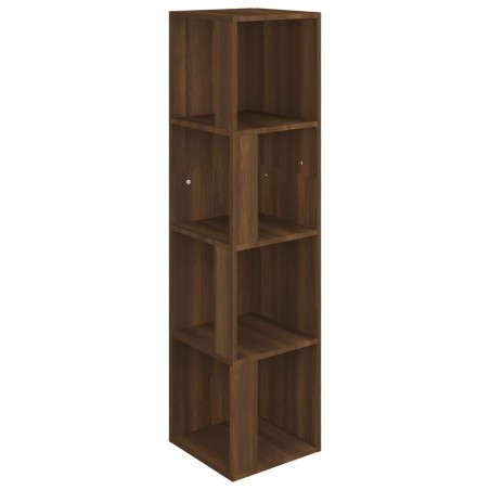 Scaffale Angolare Rovere Marrone 33x33x132 cm Legno Multistrato