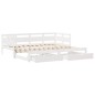 vidaXL Letto Estraibile con Cassetti senza Materasso Bianco 90x190 cm vidaXL Letto Estraibile con Cassetti senza Materasso Bianco 90x190 cm