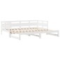 vidaXL Letto Estraibile con Cassetti senza Materasso Bianco 90x190 cm vidaXL Letto Estraibile con Cassetti senza Materasso Bianco 90x190 cm