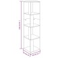 Scaffale Angolare Rovere Marrone 33x33x132 cm Legno Multistrato Scaffale Angolare Rovere Marrone 33x33x132 cm Legno Multistrato