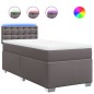 vidaXL Giroletto a Molle con Materasso Grigio 90x190 cm in Similpelle vidaXL Giroletto a Molle con Materasso Grigio 90x190 cm in Similpelle