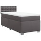 vidaXL Giroletto a Molle con Materasso Grigio 90x190 cm in Similpelle vidaXL Giroletto a Molle con Materasso Grigio 90x190 cm in Similpelle