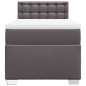 vidaXL Giroletto a Molle con Materasso Grigio 90x190 cm in Similpelle vidaXL Giroletto a Molle con Materasso Grigio 90x190 cm in Similpelle