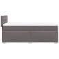vidaXL Giroletto a Molle con Materasso Grigio 90x190 cm in Similpelle vidaXL Giroletto a Molle con Materasso Grigio 90x190 cm in Similpelle