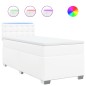 vidaXL Giroletto a Molle con Materasso Bianco 100x200 cm in Similpelle