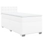 vidaXL Giroletto a Molle con Materasso Bianco 100x200 cm in Similpelle