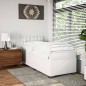 vidaXL Giroletto a Molle con Materasso Bianco 100x200 cm in Similpelle